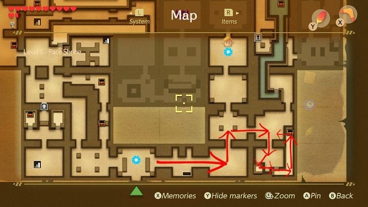 Go to the room on the right - Face Shrine | Links Awakening Walkthrough - Walkthrough - Links Awakening Guide