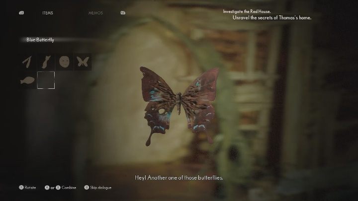 The blue butterfly is under this skin - The Medium: Thomas house - walkthrough - Walkthrough - The Medium Guide