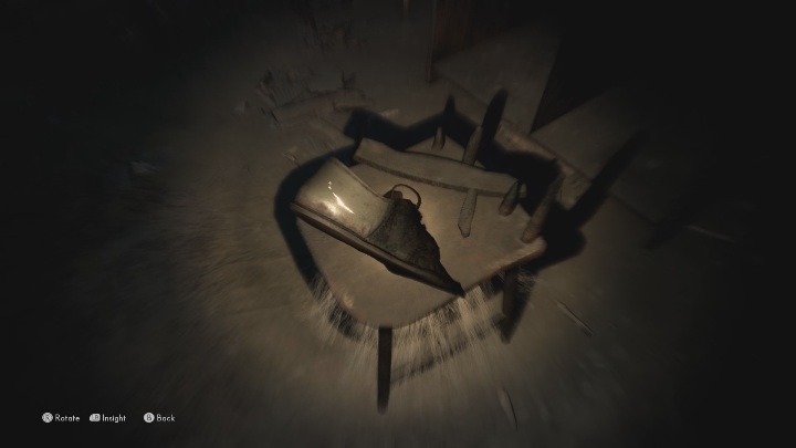 To find this echo you must examine the shoe lying on the destroyed chair - The Medium: Echoes - list - Secrets and Collectibles - The Medium Guide