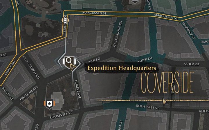 Your current goal is the expedition headquarters but you do not know its exact address - Lost At Sea | The Sinking City walkthrough - Main cases - The Sinking City Guide