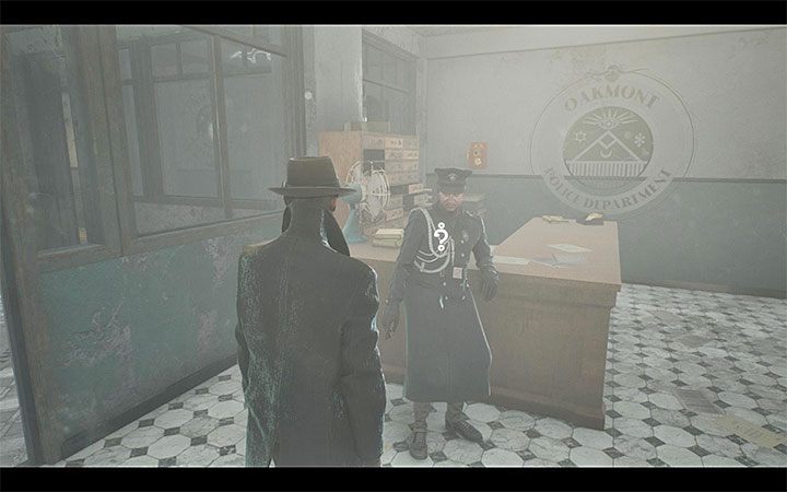The action resumes in the Oakmont Police Department - Self-Defense | The Sinking City walkthrough - Main cases - The Sinking City Guide