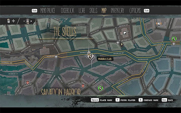 The next step is to reach the Hidden Lab - Fleeing Phoenix | The Sinking City walkthrough - Main cases - The Sinking City Guide