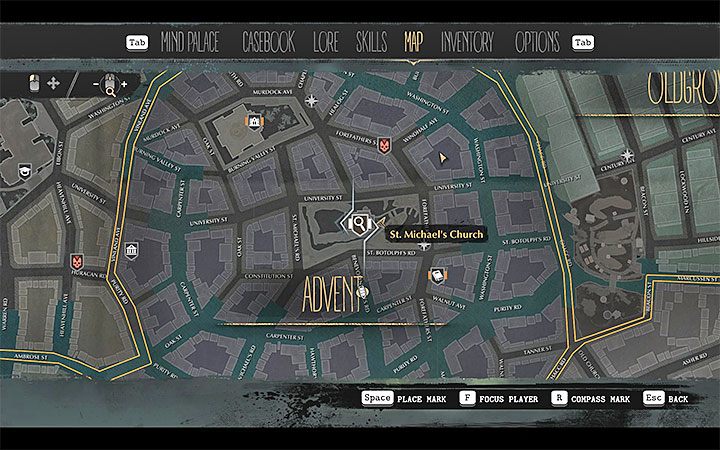 Central Monolith is located in the heart of the Advent district - Into the Depths | The Sinking City walkthrough - Main cases - The Sinking City Guide