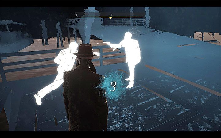 Leave the deck and get to the blue cloud to start a new retrocognition - Lost At Sea | The Sinking City walkthrough - Main cases - The Sinking City Guide
