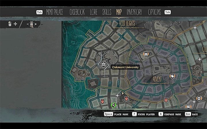 Your new destination is Oakmont University - Quid Pro Quo | The Sinking City walkthrough - Main cases - The Sinking City Guide