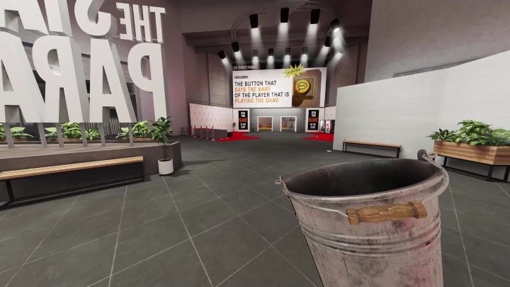 In the corner of the hall, to the left of the door you came in, there is a room with buttons that say names - Stanley Parable Ultra Deluxe: New content - All endings - Stanley Parable Ultra Deluxe Guide