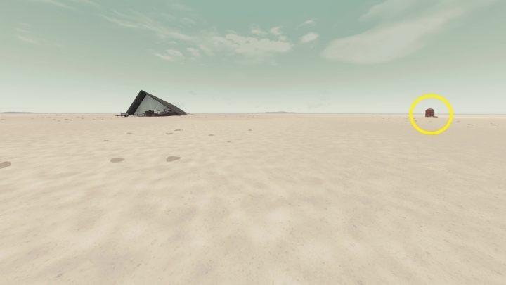 It's worth noting that to the right of the ruins, there's the escape pod known from the bucket version of the Escape Pod ending - Stanley Parable Ultra Deluxe: New content - All endings - Stanley Parable Ultra Deluxe Guide