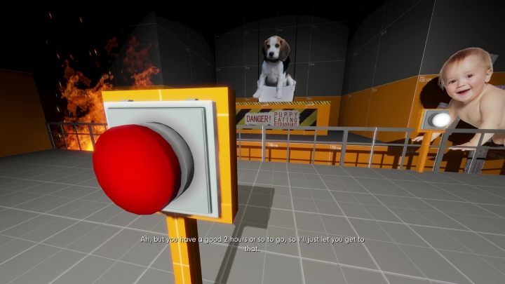 Your task is to press the red button for two hours - Stanley Parable Ultra Deluxe: Right door - all endings - All endings - Stanley Parable Ultra Deluxe Game Guide