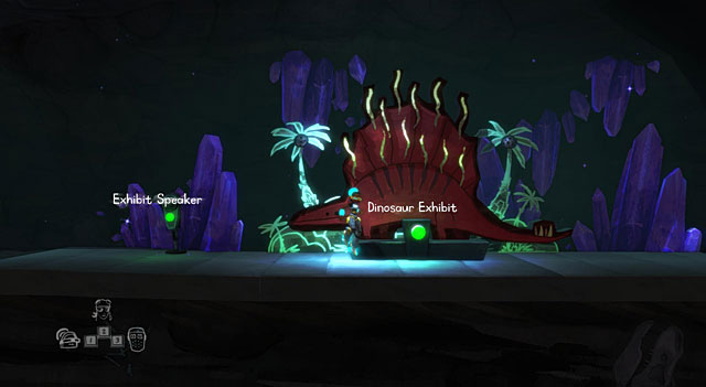 Move to the future with the traveler, head to the right and to the lower part of the complex - The Time Traveller - Locations for specific characters - The Cave - Game Guide and Walkthrough