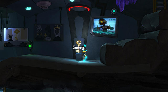 Now switch to the character in the future and pick up the Smurg which you have passed by on your way to the dinosaur model - The Time Traveller - Locations for specific characters - The Cave - Game Guide and Walkthrough