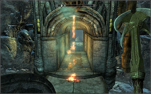 Get to the very top and be careful not to touch and line on your way, as it would activate a pretty nasty trap - Obtaining the Elder Scroll | Elder Knowledge - Elder Knowledge - The Elder Scrolls V: Skyrim Game Guide
