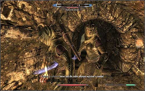 You will encounter the first group of enemies almost right after entering the Flagon - Finding Esbern | A Cornered Rat - A Cornered Rat - The Elder Scrolls V: Skyrim Game Guide