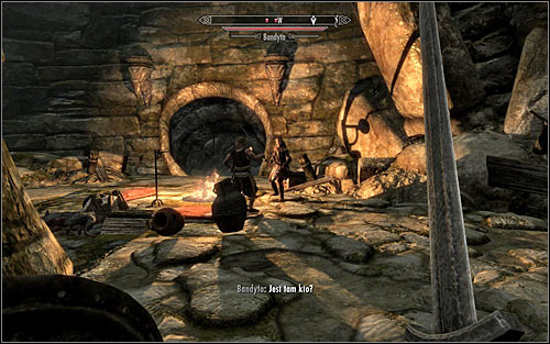 Head west and be ready to take care of another group of Bandits nearby the temple entrance (screen above) - Heading to Bleak Falls Barrow | Bleak Falls Barrow - Bleak Falls Barrow - The Elder Scrolls V: Skyrim Game Guide