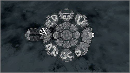 The second Master Illusion Text is at the upper floor of the Hall of Attainment, below a bench beside the stairs (screens above) - Illusion Ritual Spell - College of Winterhold quests - The Elder Scrolls V: Skyrim Game Guide