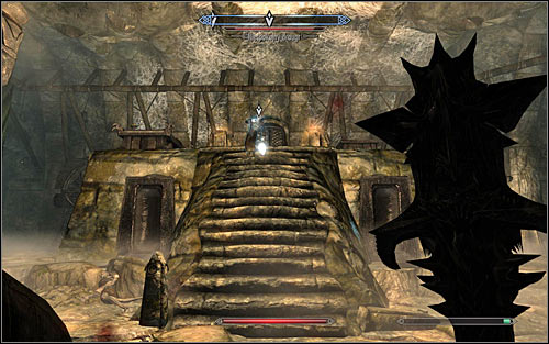As you fight the Draugrs, keep an eye on the compass and start attacking Vals Veran when only he returns to the battlefield (screen above) - Ancestral Worship | Side quests - Side quests - The Elder Scrolls V: Skyrim Game Guide