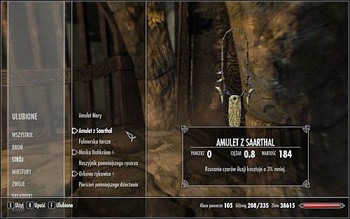 Open the inventory, go to Apparel and equip the Saarthal Amulet (screen above) - Under Saarthal - p. 1 | Side quests - Side quests - The Elder Scrolls V: Skyrim Game Guide