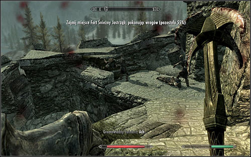 I dont recommend ignoring foes on the walls (the above screen) - Battle for Fort Snowhawk | Stormcloak Rebellion Quests - Stormcloak Rebellion Quests - The Elder Scrolls V: Skyrim Game Guide