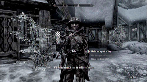 After completing the objective, meet with Edla and receive her gratitude - Convince Nikulas to stay in Skaal Village - Other missions - The Elder Scrolls V: Skyrim - Dragonborn - Game Guide and Walkthrough