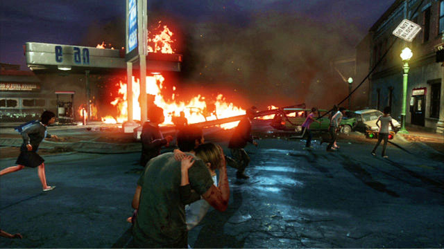 Sobald Sie Zeuge einer großen Explosion werden, biegen Sie rechts ab – Walkthrough zu The Last of Us: Prolog – Prolog – Leitfaden zu The Last of Us