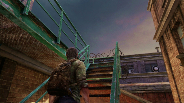 Nachdem Sie den Betrüger eingeholt haben, sehen Sie eine kurze Zwischensequenz – The Last of Us: The Slum, The Quarantine Zone Walkthrough, Karte – The Quarantine Zone – The Last of Us Guide