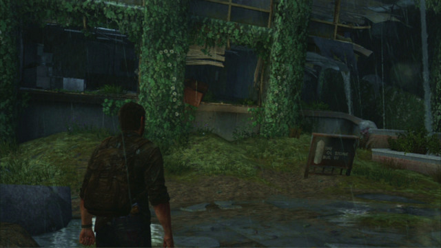 Continue to the right until you reach a big, derelict building - The Last of Us: Downtown, The Outskirts Walkthrough, map - The Outskirts - The Last of Us Guide