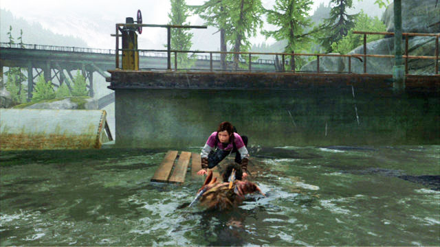 Dank der Plattform können Sie Ellie auf die andere Seite des Damms transportieren – The Last of Us: Hydroelectric Dam, Walkthrough zum Tommys Dam – Tommys Dam – The Last of Us Guide