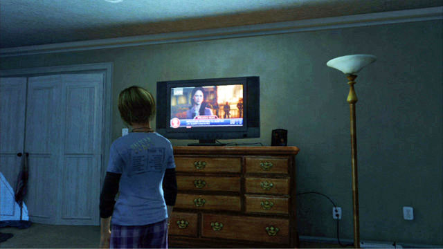In the bathroom opposite, the father left a newspaper and, when you enter the bedroom, you can watch a fragment of a news broadcast - Prologue | Prologue | The Last of Us Walkthrough - Prologue - The Last of Us Guide