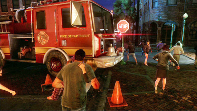 A bit further, you will be passing by a fire truck - Prologue | Prologue | The Last of Us Walkthrough - Prologue - The Last of Us Guide