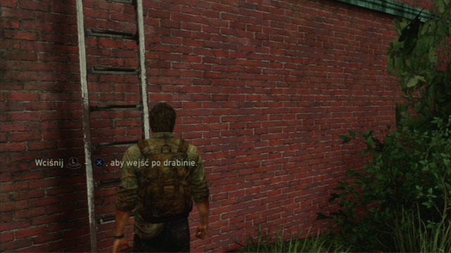 To climb the ladder, you need to press X and move the left analog stick - Beyond the Wall (text & map) | The Quarantine Zone | The Last of Us Walkthrough - The Quarantine Zone - The Last of Us Guide