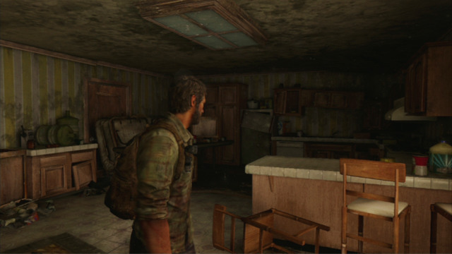 After you reach a derelict flat, search through the kitchen drawers to the right - Beyond the Wall (text & map) | The Quarantine Zone | The Last of Us Walkthrough - The Quarantine Zone - The Last of Us Guide