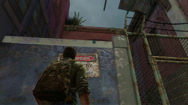 As soon as you get rid of them, keep running straight until you reach a locked gate - The Slum (text & maps) | The Quarantine Zone | The Last of Us Walkthrough - The Quarantine Zone - The Last of Us Guide