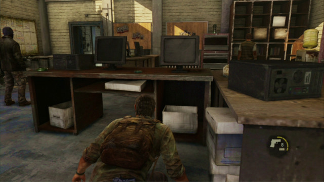 You need to deal with the men inside the building a bit differently - The Slum (text & maps) | The Quarantine Zone | The Last of Us Walkthrough - The Quarantine Zone - The Last of Us Guide
