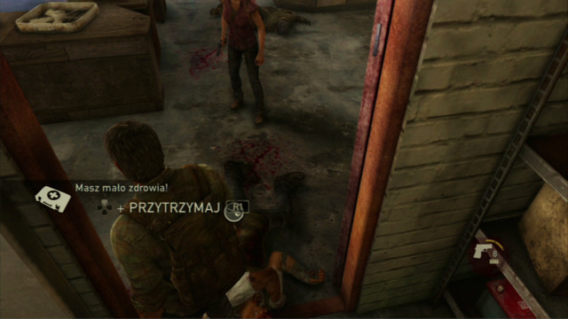 On the other corpse, you will find a warehouse key, to the nearby door - The Slum (text & maps) | The Quarantine Zone | The Last of Us Walkthrough - The Quarantine Zone - The Last of Us Guide