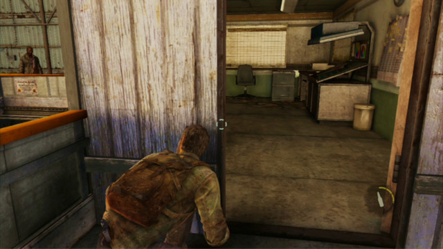 Now, you only need to go upstairs and kill the two bandits at the stairs - The Slum (text & maps) | The Quarantine Zone | The Last of Us Walkthrough - The Quarantine Zone - The Last of Us Guide