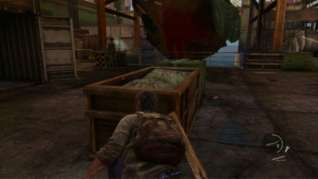 Now, you only need to deal with three other enemies inside the warehouse - The Slum (text & maps) | The Quarantine Zone | The Last of Us Walkthrough - The Quarantine Zone - The Last of Us Guide
