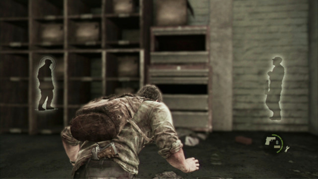 At the other side, you will have to sneak again - The Cargo (text & map) | The Quarantine Zone | The Last of Us Walkthrough - The Quarantine Zone - The Last of Us Guide
