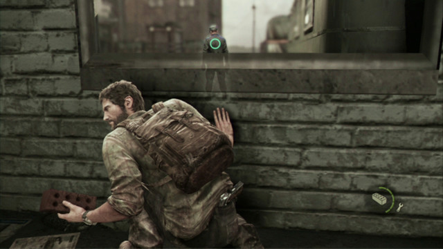 Then, dash to the far end of the room to deal with the enemy behind the window - The Cargo (text & map) | The Quarantine Zone | The Last of Us Walkthrough - The Quarantine Zone - The Last of Us Guide