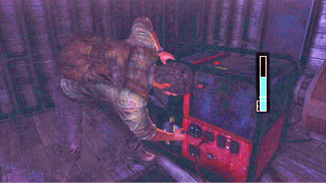 Behind, you will find an elevator that starts working as soon as you start the generator standing next to it - Outside | The Outskirts | The Last of Us Walkthrough - The Outskirts - The Last of Us Guide