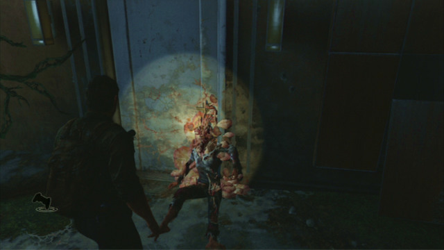 As soon as you encounter a corpse of a dead infected, move it by pressing the triangle - Downtown (text & maps) | The Outskirts | The Last of Us Walkthrough - The Outskirts - The Last of Us Guide