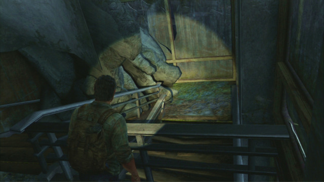 Further way leads through the barrier to the left - Downtown (text & maps) | The Outskirts | The Last of Us Walkthrough - The Outskirts - The Last of Us Guide