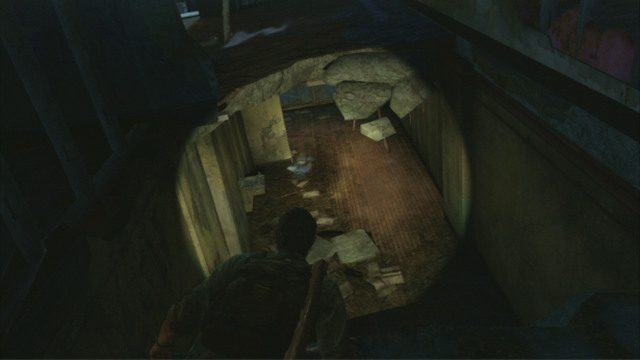 As you go ahead, you will be hearing the voices of the zombies - Downtown (text & maps) | The Outskirts | The Last of Us Walkthrough - The Outskirts - The Last of Us Guide