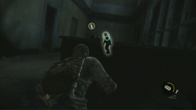 Take cover there, behind the barricade, and wait for the next enemy - Downtown (text & maps) | The Outskirts | The Last of Us Walkthrough - The Outskirts - The Last of Us Guide