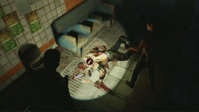 Further passage goes down, to the place where you can find a corpse with a Molotovs cocktail on it - Downtown (text & maps) | The Outskirts | The Last of Us Walkthrough - The Outskirts - The Last of Us Guide
