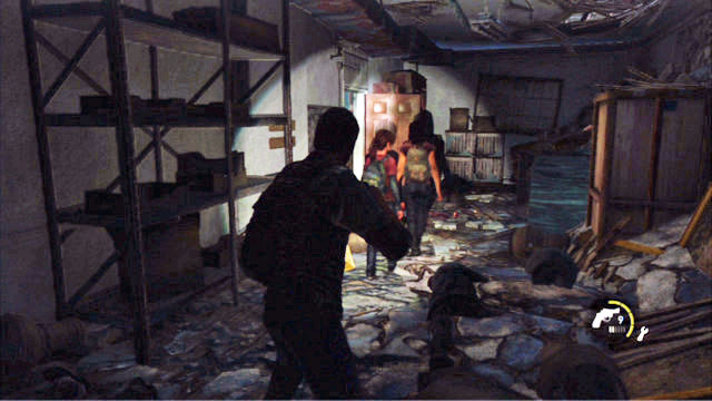 Once the woman eliminates one of the assailants, quickly move to the next room - The Museum | The Outskirts | The Last of Us Walkthrough - The Outskirts - The Last of Us Guide