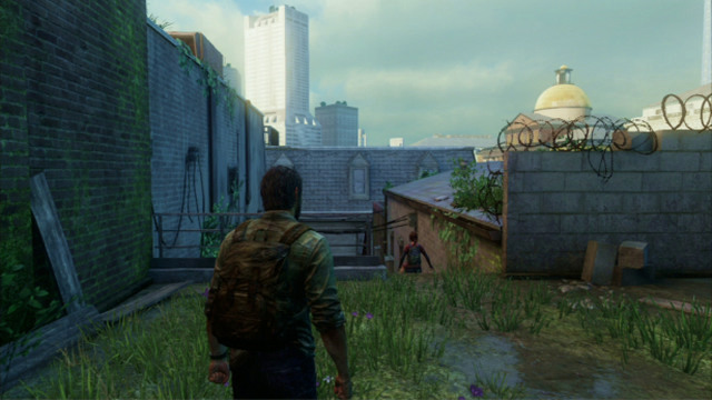 After a short cutscene, run ahead to the very bottom of the stairs - The Capitol Building (text & maps) | The Outskirts | The Last of Us Walkthrough - The Outskirts - The Last of Us Guide