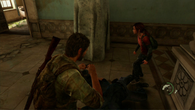 Once he dies, there is going to be only one soldier left, which should be no problem to you anymore - The Capitol Building (text & maps) | The Outskirts | The Last of Us Walkthrough - The Outskirts - The Last of Us Guide