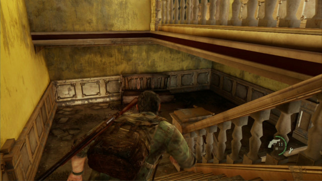 After you clear the area, return downstairs via the stairs - The Capitol Building (text & maps) | The Outskirts | The Last of Us Walkthrough - The Outskirts - The Last of Us Guide