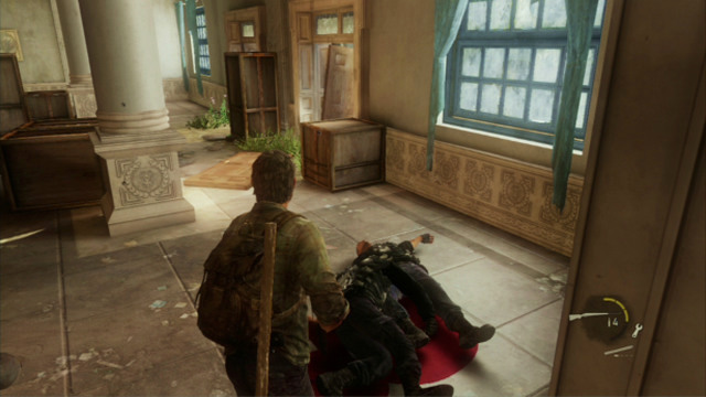There are only three more soldiers remaining in the building and you can eliminate them without any problems with the rifle that you obtained earlier - The Capitol Building (text & maps) | The Outskirts | The Last of Us Walkthrough - The Outskirts - The Last of Us Guide