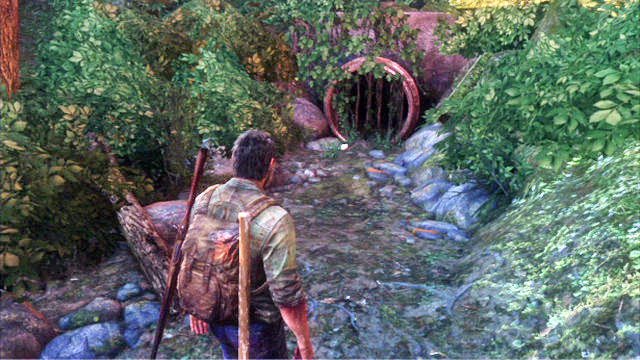 All the paths lead into the same place, but by going right, you will find additional supplies and materials - The Woods | Bills Town | The Last of Us Walkthrough - Bills Town - The Last of Us Guide
