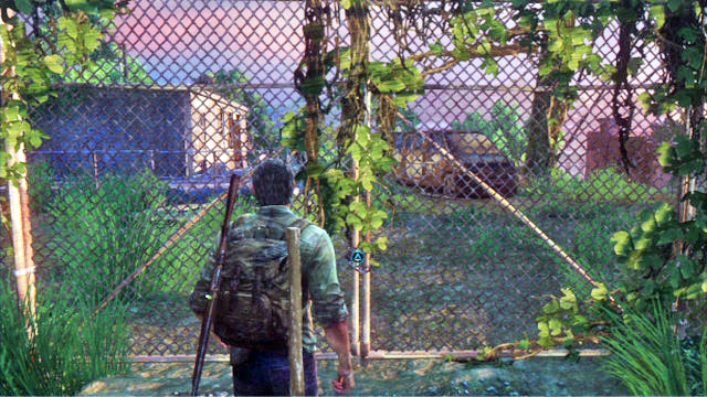Once you reach a fence with the barb wire, try to open the gate and go left - The Woods | Bills Town | The Last of Us Walkthrough - Bills Town - The Last of Us Guide